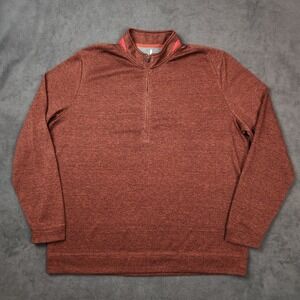 Men's Rust Quarter-Zip Sweatshirt